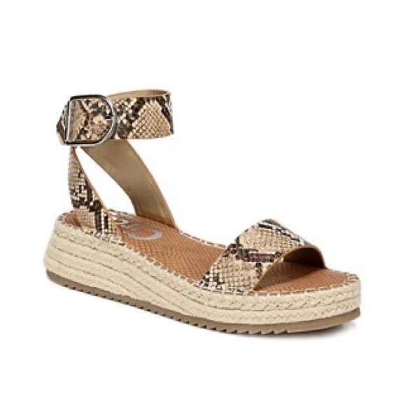 Circus by Sam Edelman Kennedy Espadrille Sandals Taupe Snake Print - Picture 1 of 11